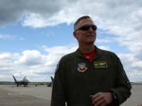 Warwick Native Flies Raptor to Air Show (PHOTOS) Col. Ed Corcoran, commander of 1st Operations Group at Joint Base Langley-Eustis in Virginia., the home of the F-22 Demo Team, will return to RI after retiring in July.