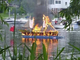 Burning of the Gaspee. CREDIT: Visit Rhode Island via Pinterest