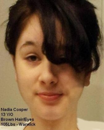 A photo of Nadia Cosper, reported missing from the Cowesett area of the city this morning.