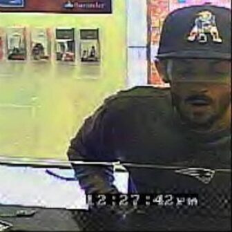 Warwick Police have identified Patrick Silva, 34, of New Bedford as the man in this security photo,  isuspected of robbing the Santander Bank on Post Road on Aug. 1. 