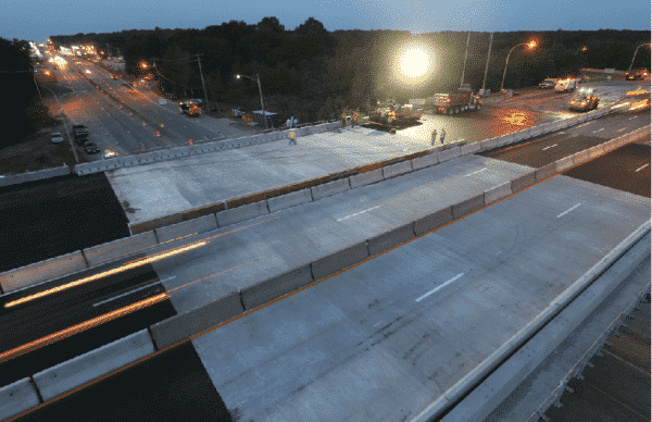 A view of the Barton Corner Bridge, with Route 2 running underneath, dated Aug. 27, 2014. CREDIT: RIDOT