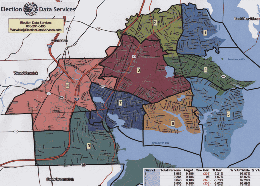 Warwick Ward Map 