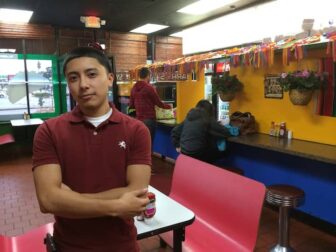 Carlos Meza, owner of California Taco Shop on Post Road, inside the chain's  newly minted location. 