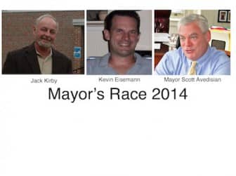 The three  candidates running for mayor in the 2014 election Nov. 4.