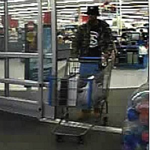 Police are looking for information on this man, who used a stolen credit card to buy a PS4 at the Walmart on Post Road.