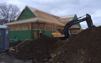 Another view of a new Cumberland Farms store being built by DF Pray Contractors at 1556 Post Road.