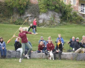 Kelsey Devlin, daughter of Cheryl and John Devlin of Warwick, won a gold medal as part of Franklin Pierce University's Atlatl Team at the at the 19th Annual Northeast Open Atlatl Championship in Addison, Vt. Sept. 20.