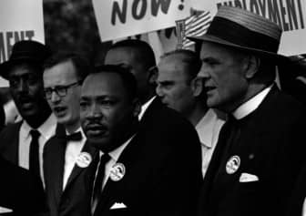 Dr. Martin Luther King Jr. at the march on Washington in 1963.