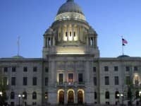 The Rhode Island State House is located at 82 Smith St. Providence.