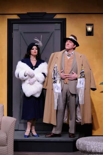 Gerrianne Genga and Bruce Sabath star as Maria and Tito in Ken Ludwig’s hilarious comedy, Lend Me a Tenor, being presented at Ocean State Theatre in Warwick through April 19.