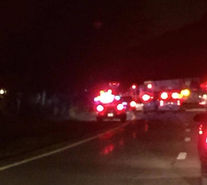 Several emergency vehicles responded to a rollover crash on Rte. 95 May 11 at about 9 p.m.