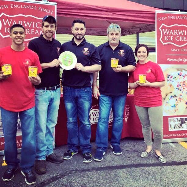 The Ice Cream Throw-down Peoples choice award was presented to Tom and Vinny Bucci who developed the products for Warwick Ice Cream Co.  Pictured above, from left: Luis Proulx, Vinnie Bucci, Thomas Bucci, Tom Bucci, and Chantell Arraial.