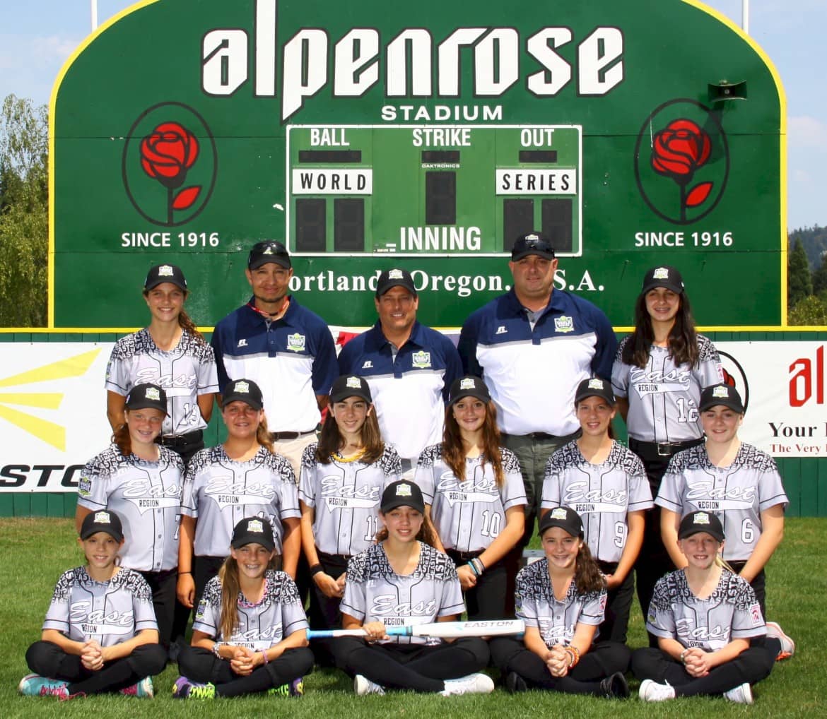 Warwick North Softball team's official team portrait from the Little League Softball World Series.