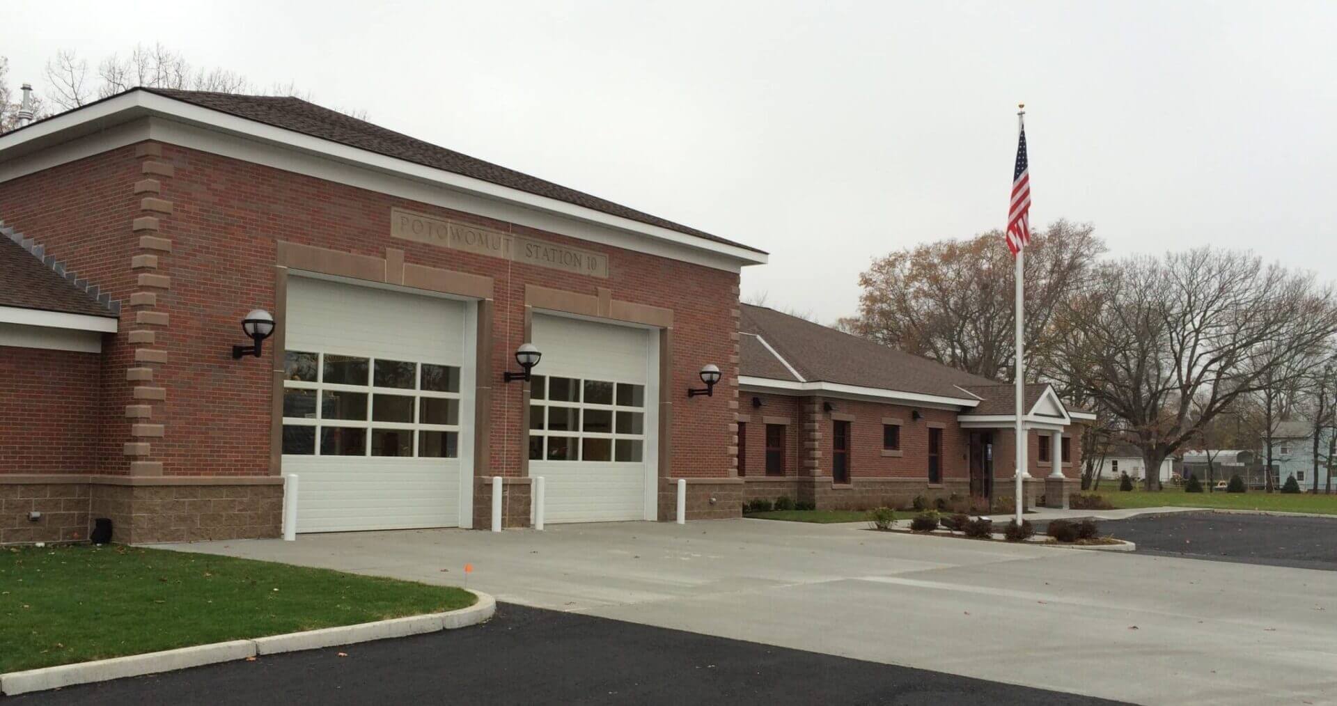 [CREDIT: Rob Borkowski] Potowomut Fire Station, built in 2015 on the site of the former Potowomut School.