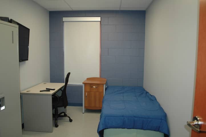 [CREDIT: Rob Borkowski] A bunk room at the new Potowomut Fire Station on Potowomut Road.