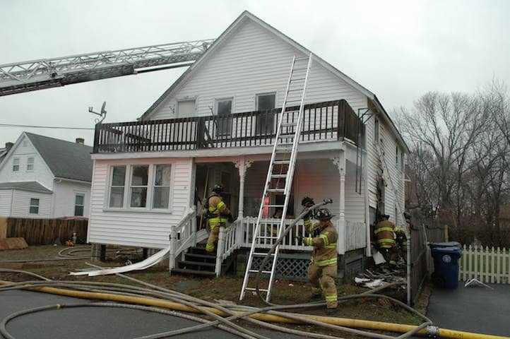 Warwick Firefighters started opening the walls to look for pockets of flame at 39 Eaton Ave. at about 9 a.m. Friday, Dec. 18 after extinguishing a blaze there at about 7:50 a.m.