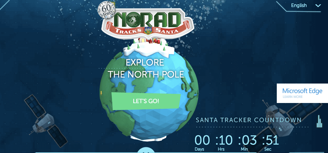 [CREDIT: NORAD] A look at NORAD's updated Santa Tracking website.