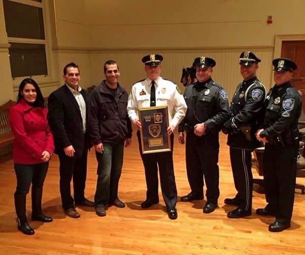[CREDIT: WPD] Captain Rick Rathbun was presented with a plaque honoring his ten years as a hostage negotiator and team leader. 