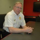[CREDIT: Rob Borkowski] Retiring Warwick Fire Chief Edmund Armstrong, at Warwick Fire Department Headquarters on Veterans Memorial Drive.