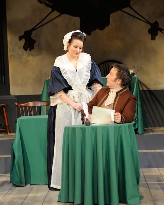 [CREDIT: Mark Turek] Lou Ursone and Alison Mahoney portray John and Abigail Adams in 1776 at Ocean State Theatre.