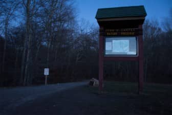 [CREDIT: Mary Carlos] NK Police and Fire personnel searched Rome Point inside the Chafee Wildlife Preserve in North Kingstown Feb. 28 for a missing woman.