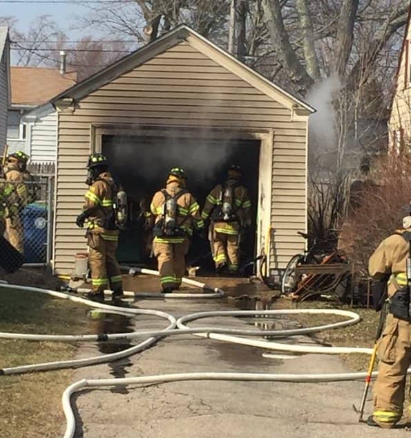 [CREDIT: Kyle Pezza] Warwick Firefighters were called for a garage fire at 189 Greylawn Ave. at 2 p.m. March 7.