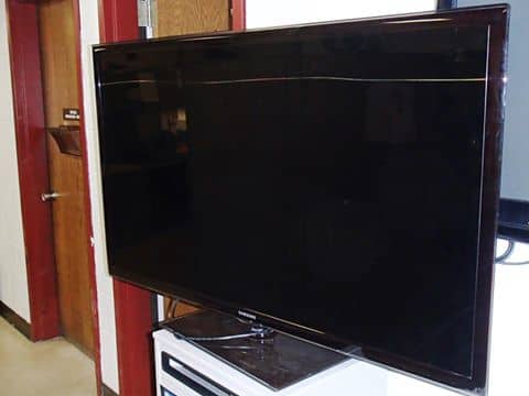 [CREDIT: WPD] A television recovered during a recent WPD burglary investigation.
