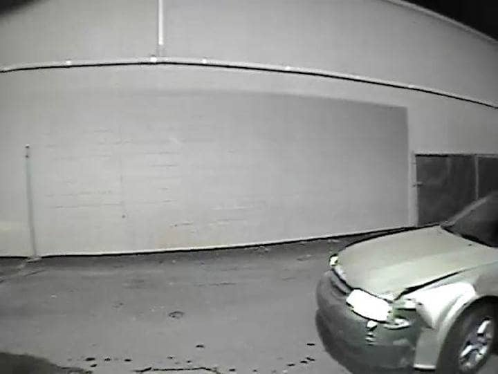 [CREDIT: WPD] Warwick Police are seeking the public's help identifying a suspect in a rash of car break-ins in the northern part of the city. Pictured above is a shot of the front of the man's car, believed to be a 90s era Nissan.