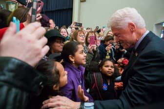 [CREDIT: Hillary Clinton/Facebook] Former President Bill Clinton greets a crowd in Cincinnati.