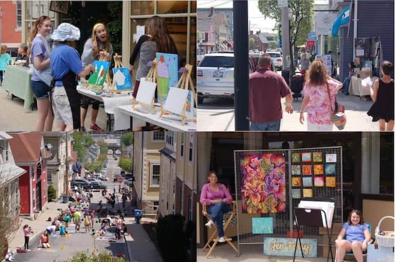 [CREDIT: East Greenwich Chamber of Commerce] The “Arts on Main Stroll” returns May 7.