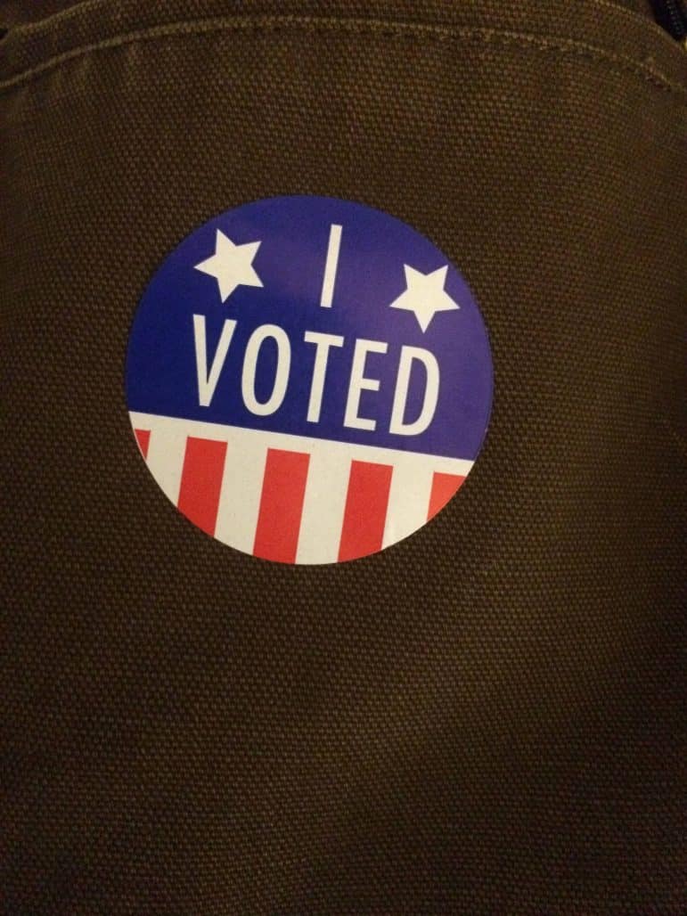 [CREDIT: Rob Borkowski] An I voted sticker from the 2016 Presidential Primary. The deadline to request a mail-in ballot for the Sept. 8 state primary is Tuesday, Aug. 18, 2020.