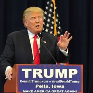 [CREDIT: DonaldJtrump.com] GOP presidential nominee candidate Donald Trump speaks at an Iowa rally.