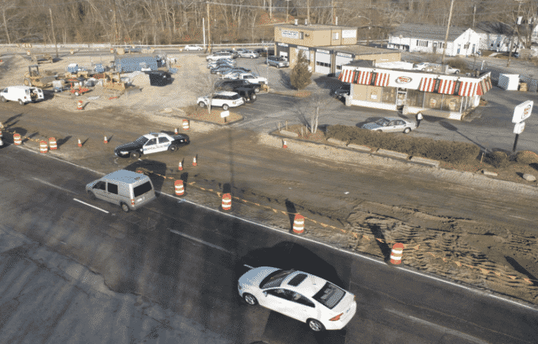 [CREDIT: RIDOT] The two northern lanes of Veterans Memorial Drive closed March 30 for a reconstruction of the road lasting four weeks before shifting to the southern two lanes.
