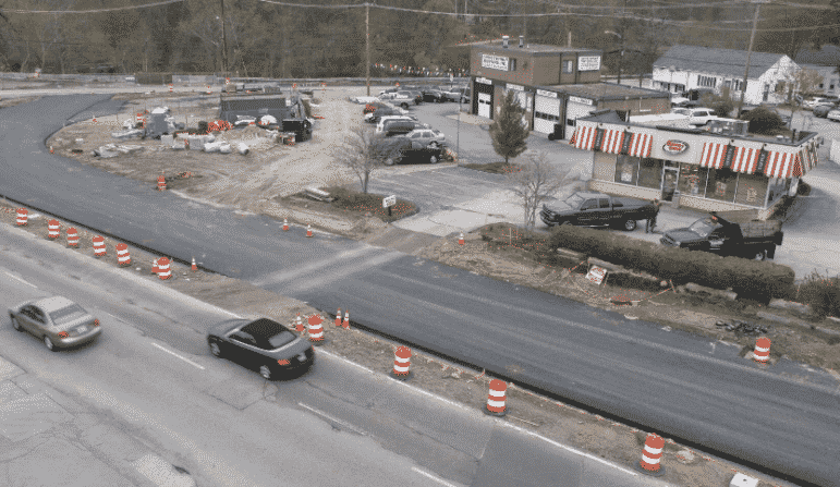 [CREDIT: RIDOT] Veterans Memorial Drive is being resurfaced.