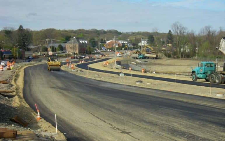 [CREDIT: RIDOT] The new road between Veterans Memorial Drive and the intersection of Toll Gate Road and Centerville Road. 