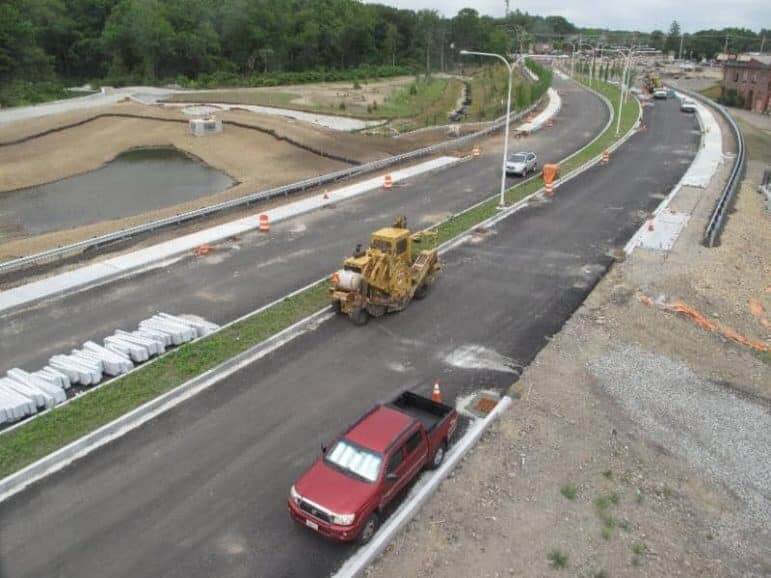 [CREDIT: RIDOT] The new road connecting Veterans Memorial Drive to the Toll Gate Road/Centerville Road intersection is beginning to take shape.