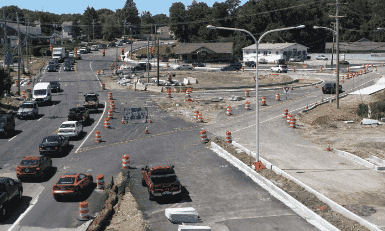 [CREDIT: RIDOT] The intersection of Centerville Road, Gilbane Street and Toll Gate Road will be officially converted into a roundabout Wednesday.