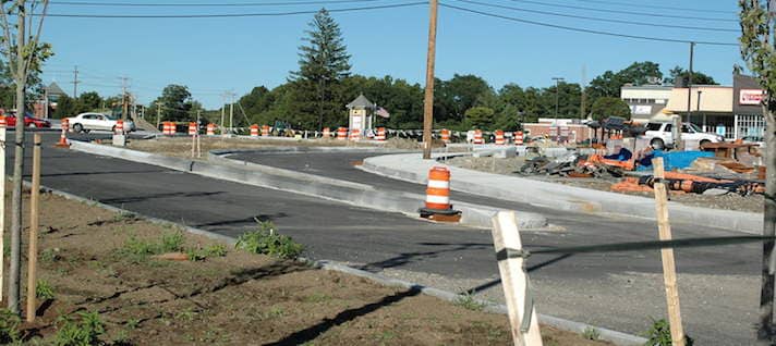 [CREDIT: Rob Borkowski] The intersection of Greenwich Avenue and Veterans Memorial Drive, from the Veterans Memorial Drive Extension.