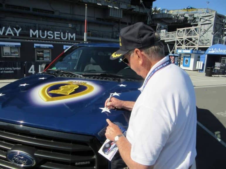 [CREDIT: highfivetour.com] The public is invited to MetLife in Warwick and Tasca Ford Cranston today to sign a Ford Mustang Shelby GT350  with a message of gratitude to our country’s veterans and families. 