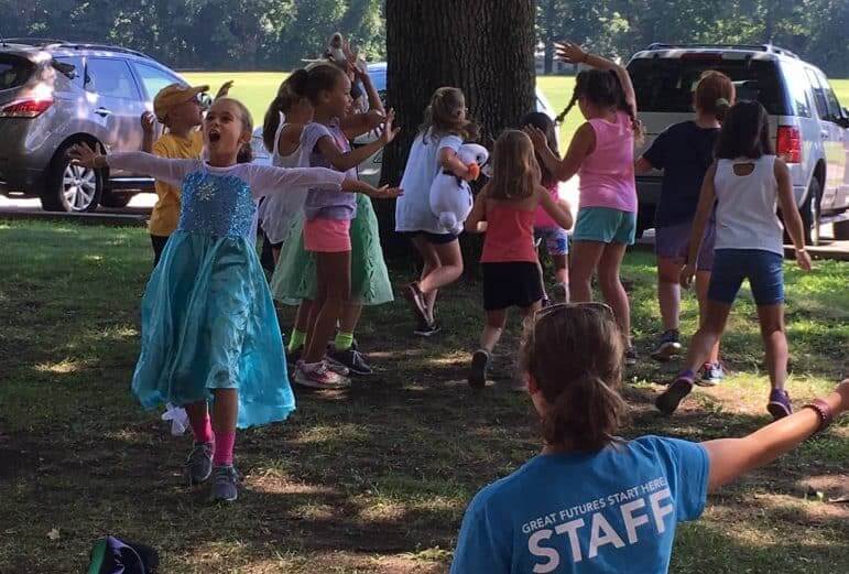 [CREDIT: Eleanor Acton] Taylor Mooney, costumed as Elsa from "Frozen" at the Warwick Boys & Girls Club talent show.