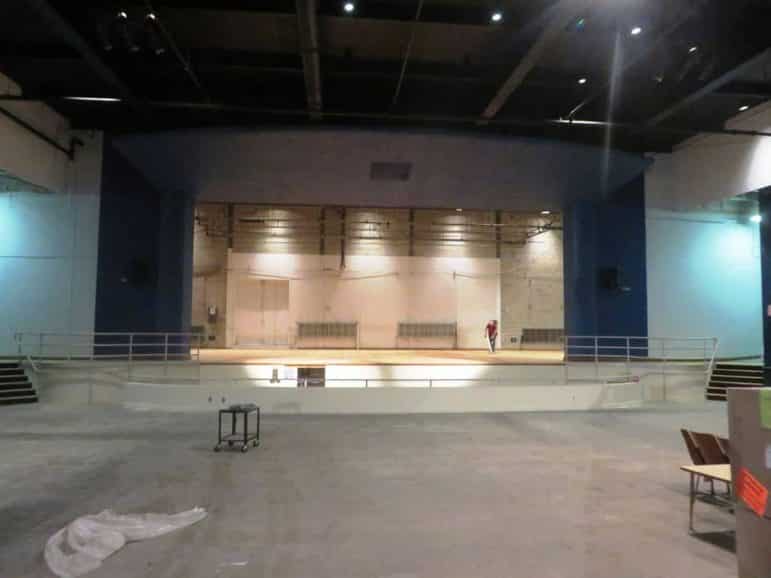 [CREDIT: Mayor Avedisian's Office]  Warwick Vetrans Middle School auditorium is receiving new seating and flooring among other upgrades as part of the school consolidation plan. 