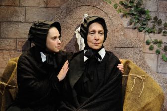[CREDIT: Mark Turek] Caitlin Davies and Donna Sorbello star as Sister James and Sister Aloysius in 'Doubt'.