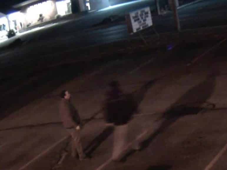 [CREDIT: WPD] Warwick Police are seeking the drivers of three vehicles that may have struck a pedestrian Dec. 15 on Jefferson Boulevard, including these two men they say were in a black SUV at the time.
