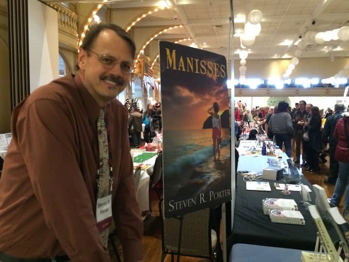 [CREDIT: Rob Borkowski] Steve Porter, president of ARIA and author of "Manisses" during the 2016 RI Author's Expo.