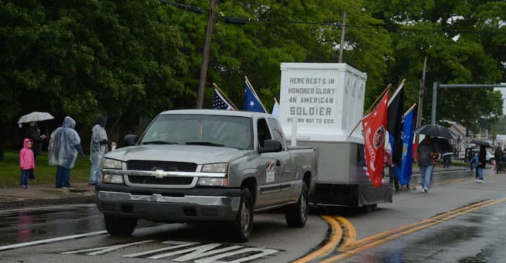 [CREDIT: Rob Borkowski] The Unknown Soldier Memorial float in the 2017 Memorial Day parade.