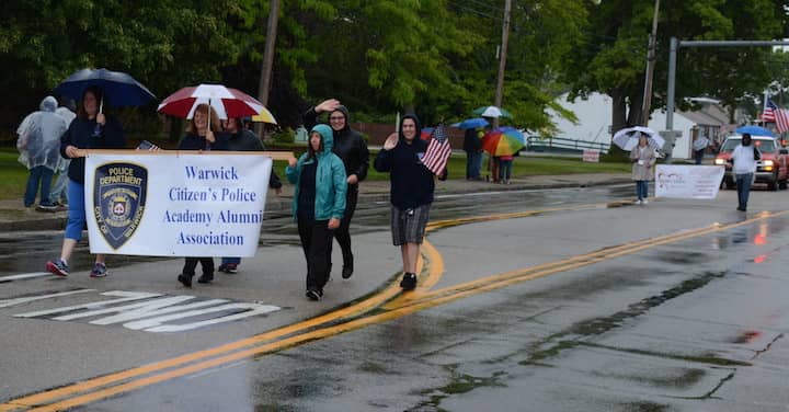 [CREDIT: Rob Borkowski] The Warwick Citizens Police march in the 2017 Memorial Day parade.