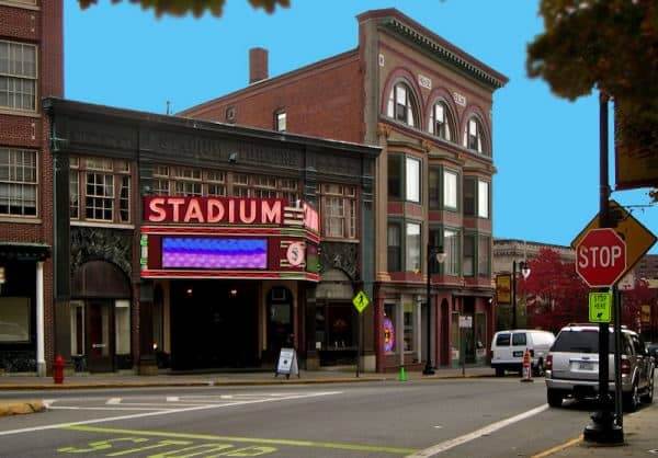[CREDIT: FilmRI.gov] Woonsocket's Stadium Theater at 28 Monument Square, Woonsocket, RI.