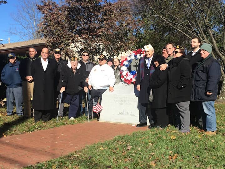 [CREDIT: Rob Borkowski] City Councilors and Warwick Veterans Council members gathered to observe Veterans Day Nov. 11, 2017.