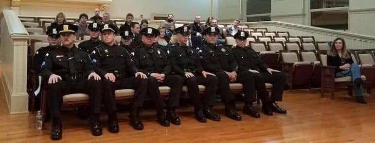 [CREDIT: Mayor Scott Avedisian's Office] The Warwick Police Department celebrated the promotion of eleven of its officers Tuesday night at Warwick City Hall.