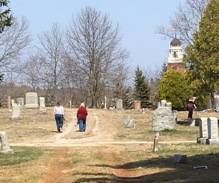 [CREDIT: Stephen McAllister] The Warwick Historical Cemetery Commission organized the cleanup. 